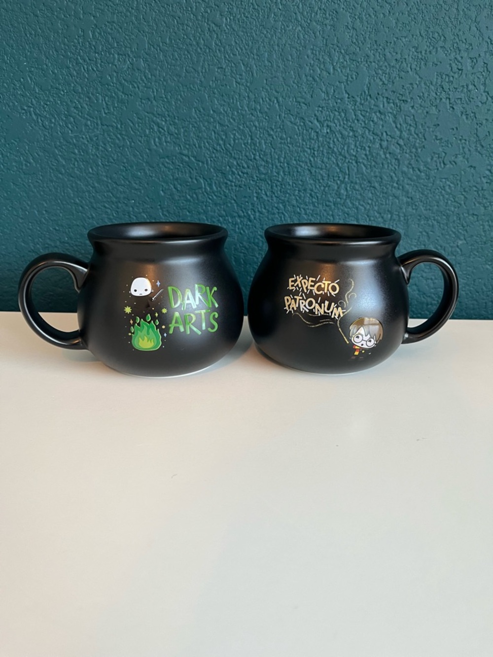 Harry Potter Cauldron Mugs Voldemort Slytherin Dark Arts & Expecto Patronum